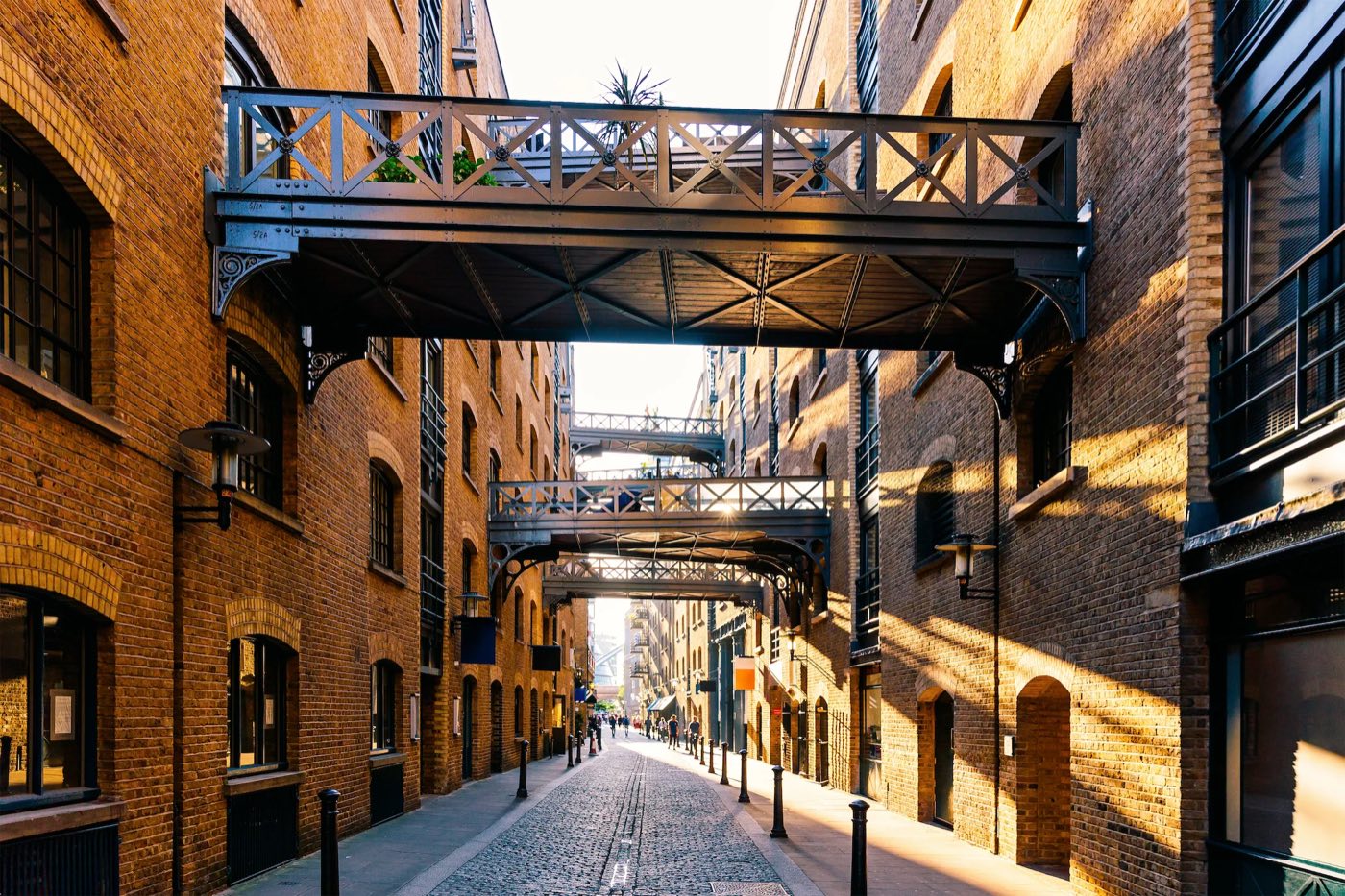 The historic warehouse walkways of Shad Thames in Bermondsey