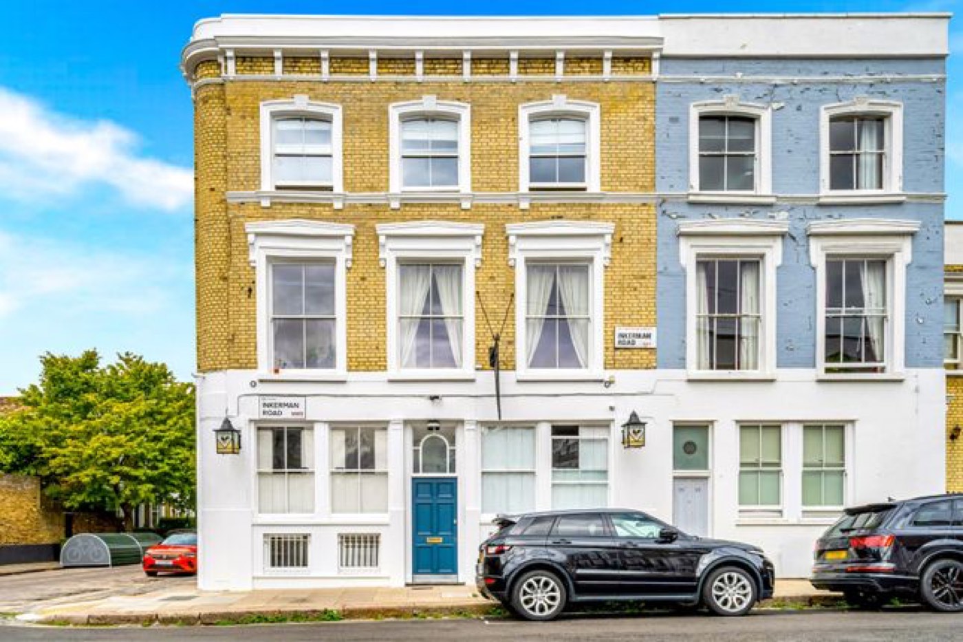 A colourful terrace street typical of Kentish Town