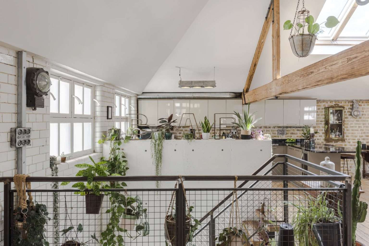 A converted warehouse loft interior typical of Shoreditch